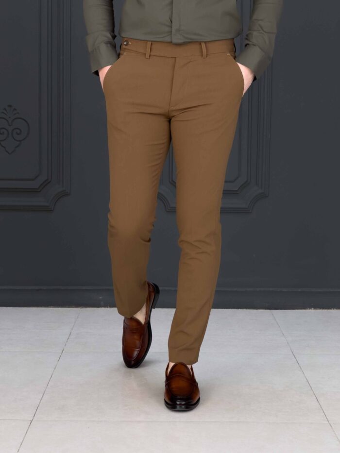 شلوار پارچه ای 020118 شکلاتی - Image 1