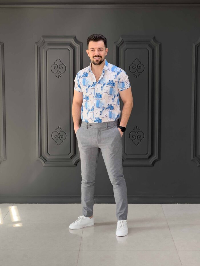 پیراهن 041507 هاوایی Bershka - Image 4