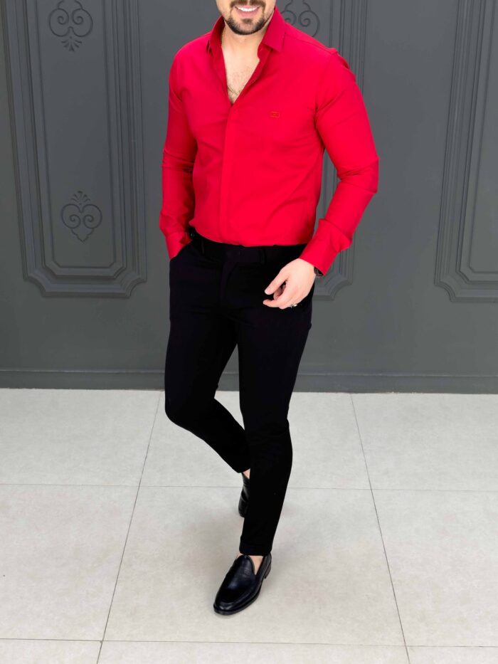 پیراهن 031403 FERAGAMO قرمز - Image 3