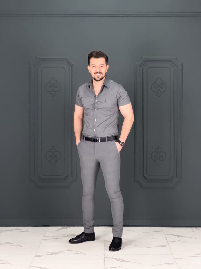 پیراهن 040224 POLO خاکستری - Image 4