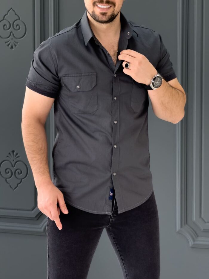 پیراهن 031615 GANT ذغالی