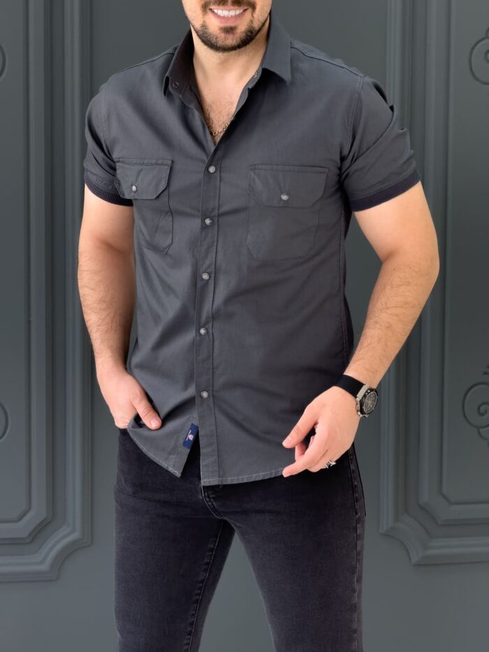 پیراهن 031615 GANT ذغالی