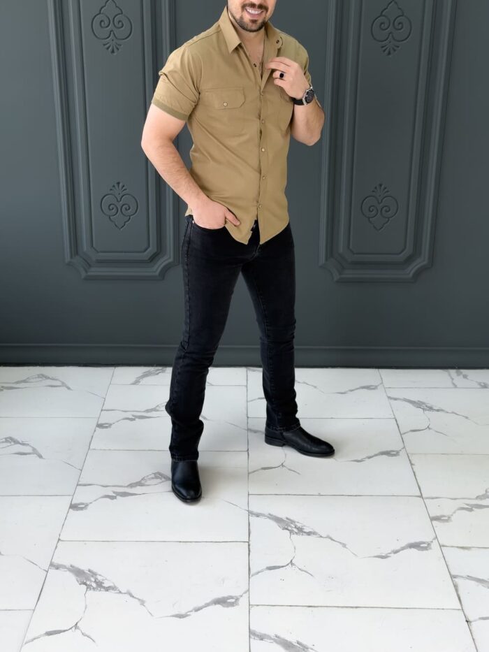 پیراهن 031615 GANT نسکافه ای