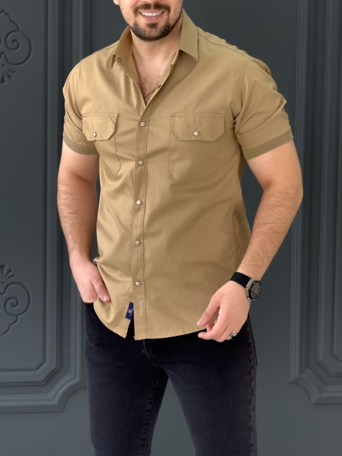 پیراهن 031615 GANT نسکافه ای