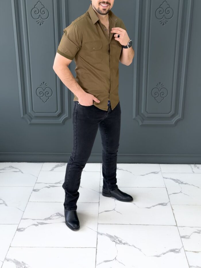 پیراهن 031615 GANT زیتونی