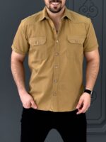 پیراهن 040901 PULL&BEAR کرم - Image 3