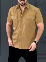 پیراهن 040901 PULL&BEAR کرم - Image 2