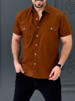 پیراهن 040901 PULL&BEAR آجری - Image 2