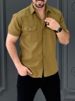 پیراهن 040901 PULL&BEAR زیتونی