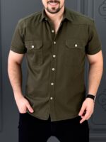 پیراهن 040901 PULL&BEAR سبز - Image 3