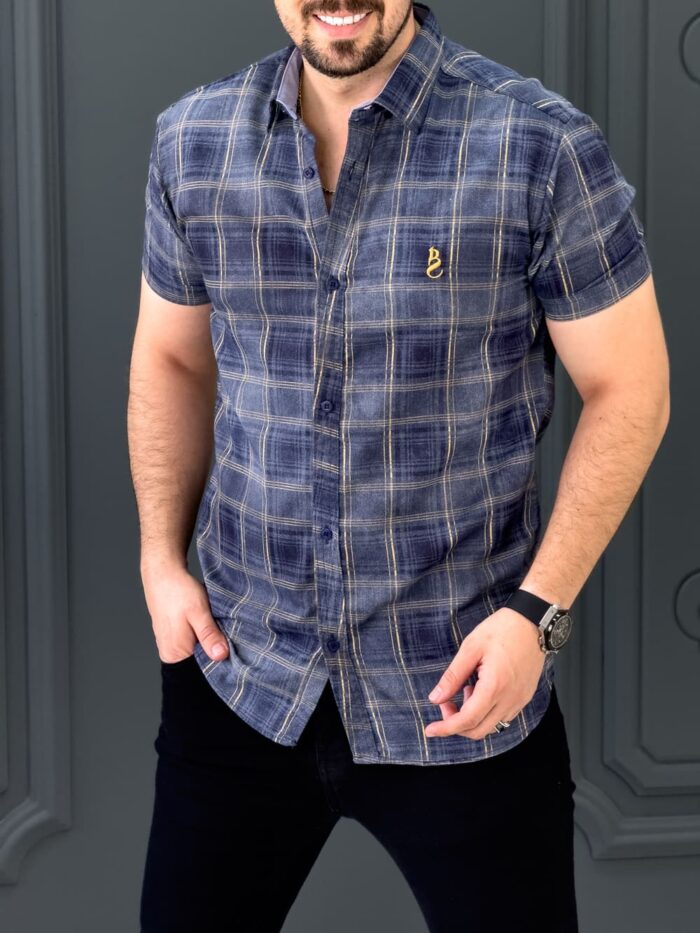 پیراهن 040306 BURBERRY آبی - Image 2
