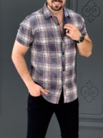 پیراهن 040306 BURBERRY طوسی