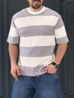 تیشرت 170301 PULL&BEAR طوسی