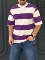 تیشرت 170301 PULL&BEAR بنفش