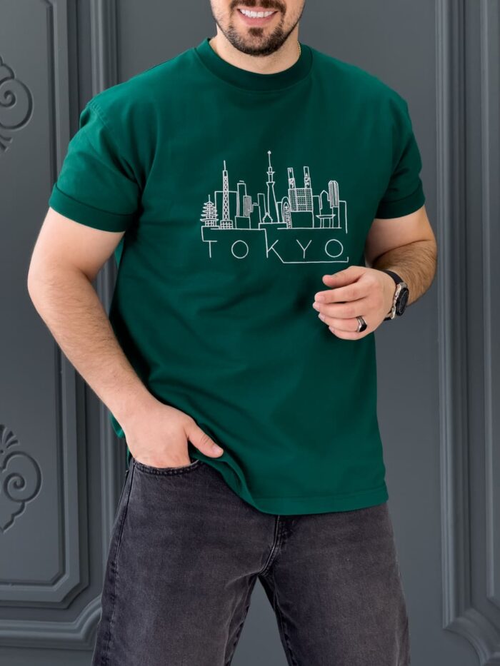 تیشرت 171011 TOKYO سبز - Image 1