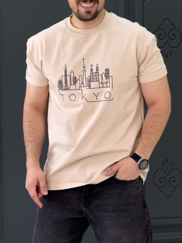 تیشرت 171011 TOKYO کرم - Image 1