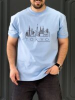 تیشرت 171011 TOKYO آبی روشن - Image 4