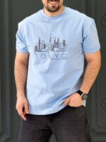 تیشرت 171011 TOKYO آبی روشن - Image 2