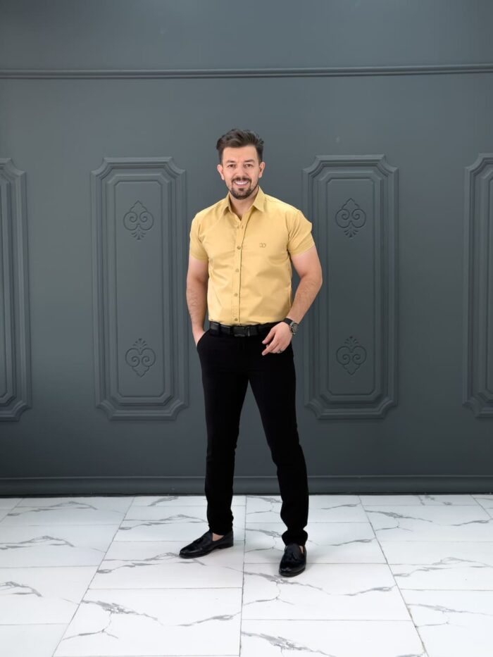 پیراهن 040225 VALENTINO کهربایی - Image 3