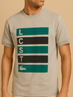 تیشرت 170503 Lacosteطوسی - Image 2