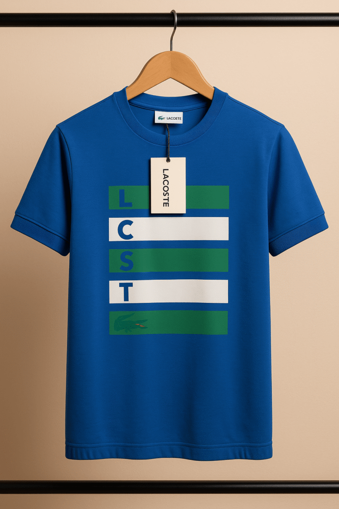 تیشرت 170503 Lacoste آبی - Image 1
