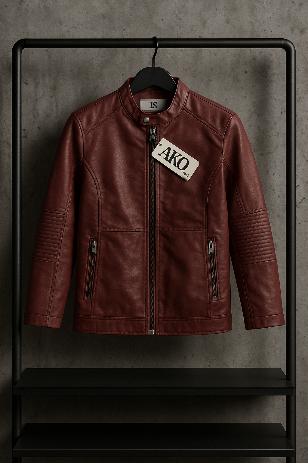 ChatGPT Image Sep 25, 2025, 03_02_49 PM کت چرم 120186 زرشکی - Image 1