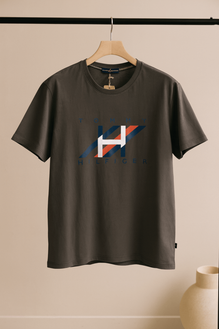 تیشرت 171608 TOMMY ذغالی - Image 1