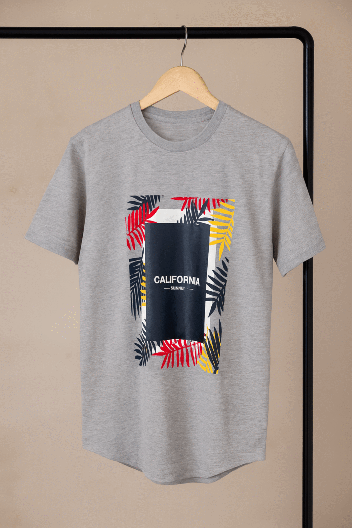 تیشرت 171605 CALIFORNIA طوسی - Image 1