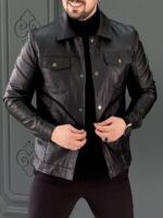 کت چرم 888A مشکی