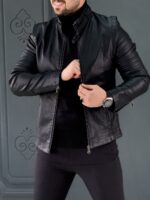 کت چرم 6528 مشکی - Image 3