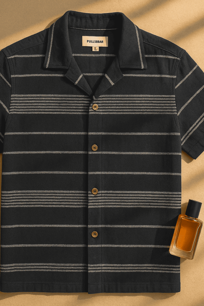 پیراهن 041306 PULL&BEAR ذغالی - Image 1