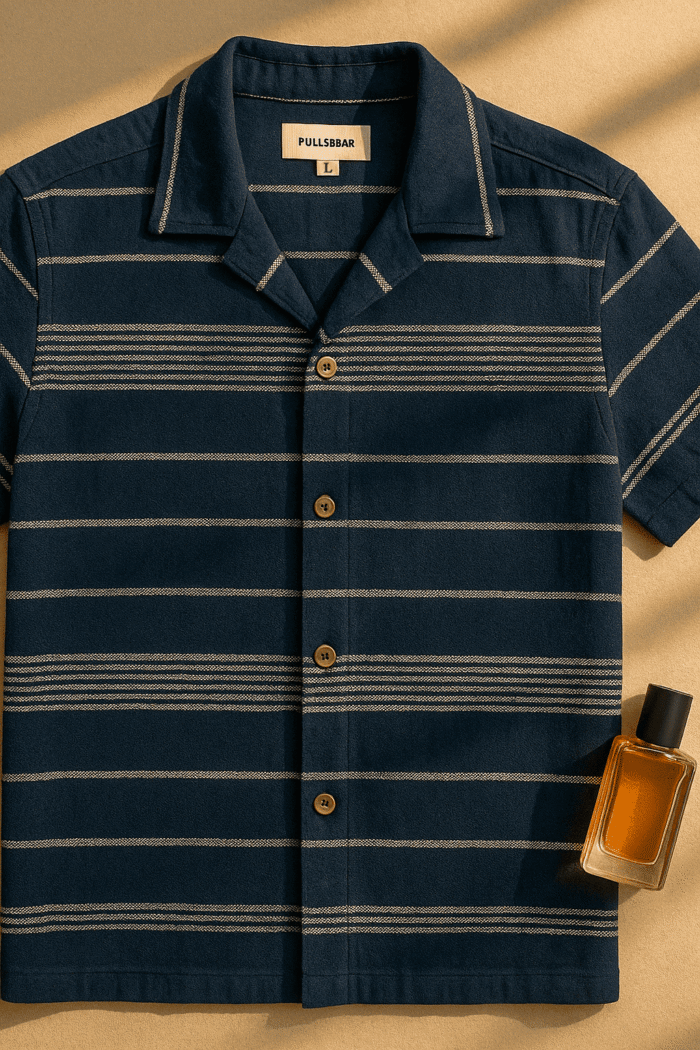 پیراهن 041306 PULL&BEAR سرمه ای - Image 1