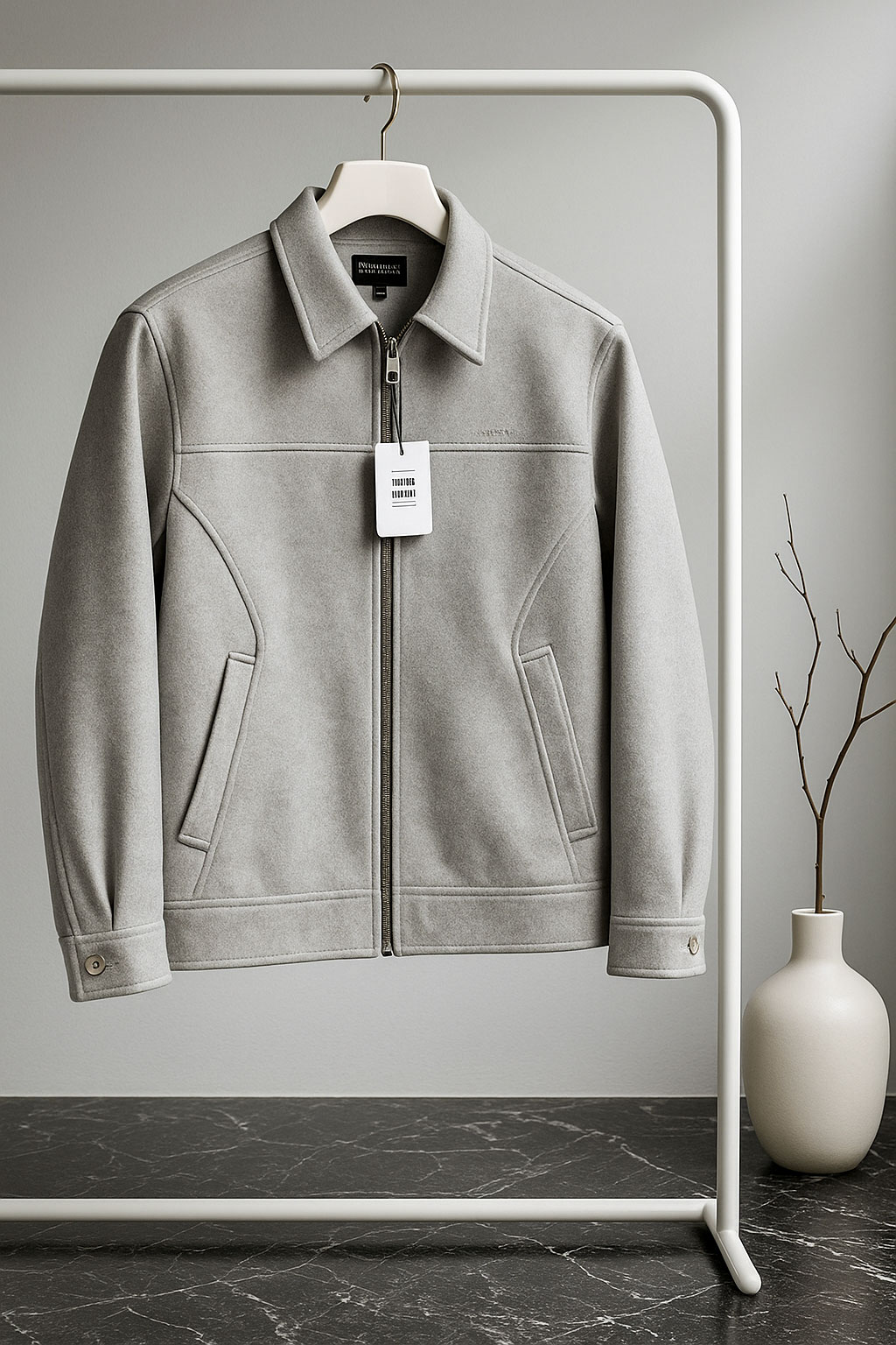 130402 طوسی روشن کت فوتر 130402 طوسی ملانژ - Image 1