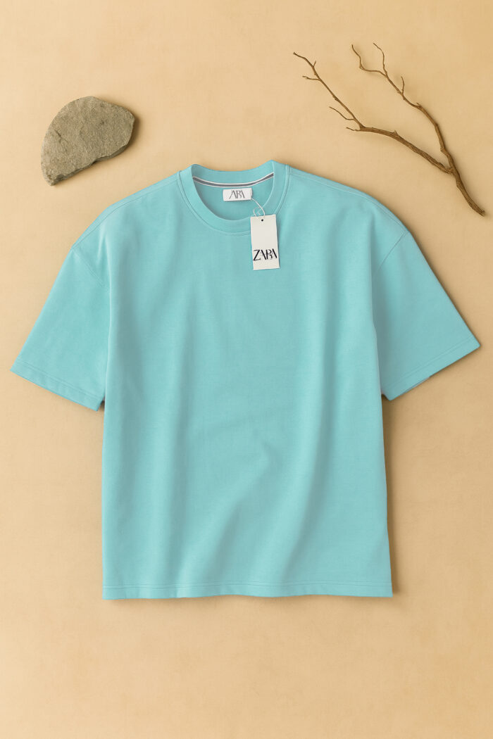 تیشرت 1710009 ZARA فیروزه ای - Image 1
