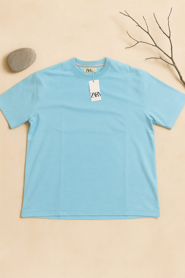 تیشرت 1710009 ZARA آبی روشن - Image 1