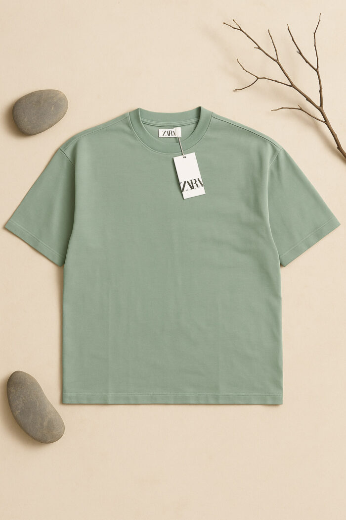 تیشرت 1710009 ZARA سبزدریایی - Image 1