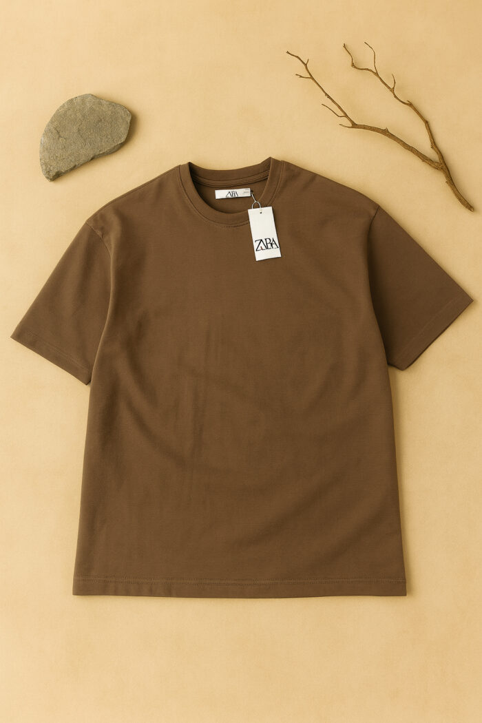 تیشرت 1710009 ZARA شکلاتی - Image 1