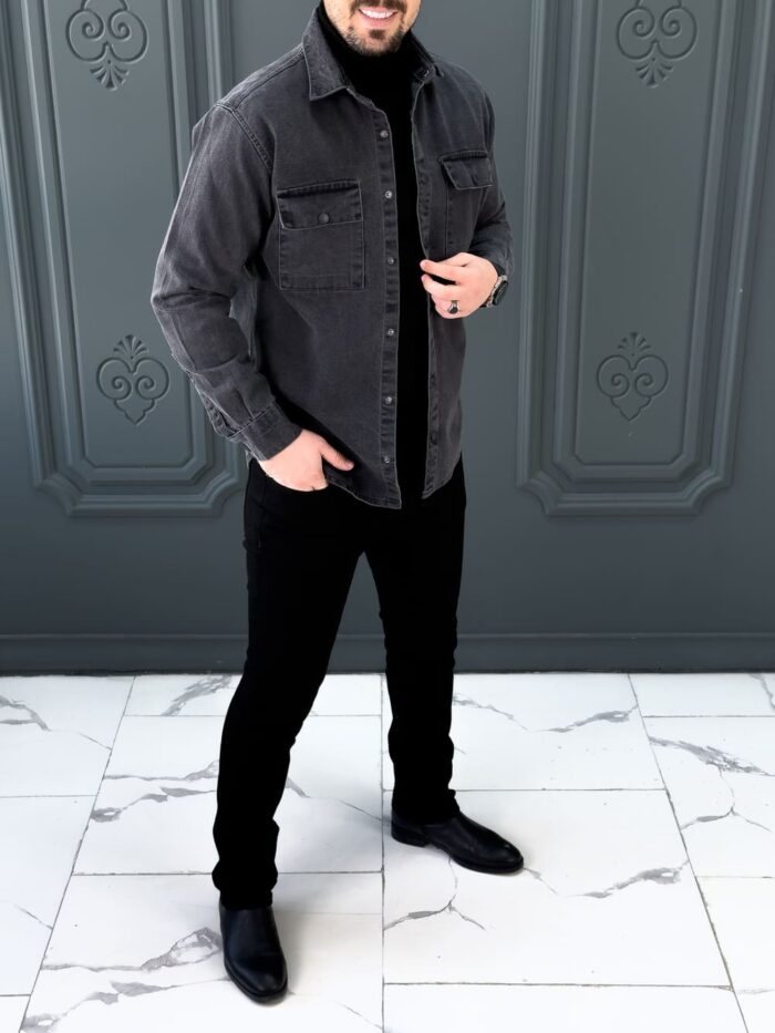 پیراهن جین 031613 ذغالی - Image 3