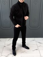کت چرم 120502 AKOMOD مشکی - Image 4