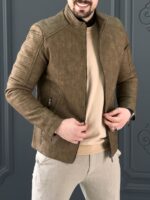 کت چرم 120503 AKOMOD شکلاتی - Image 2