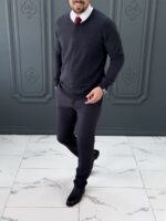 پلیور 060901 AKOMOD ذغالی - Image 4