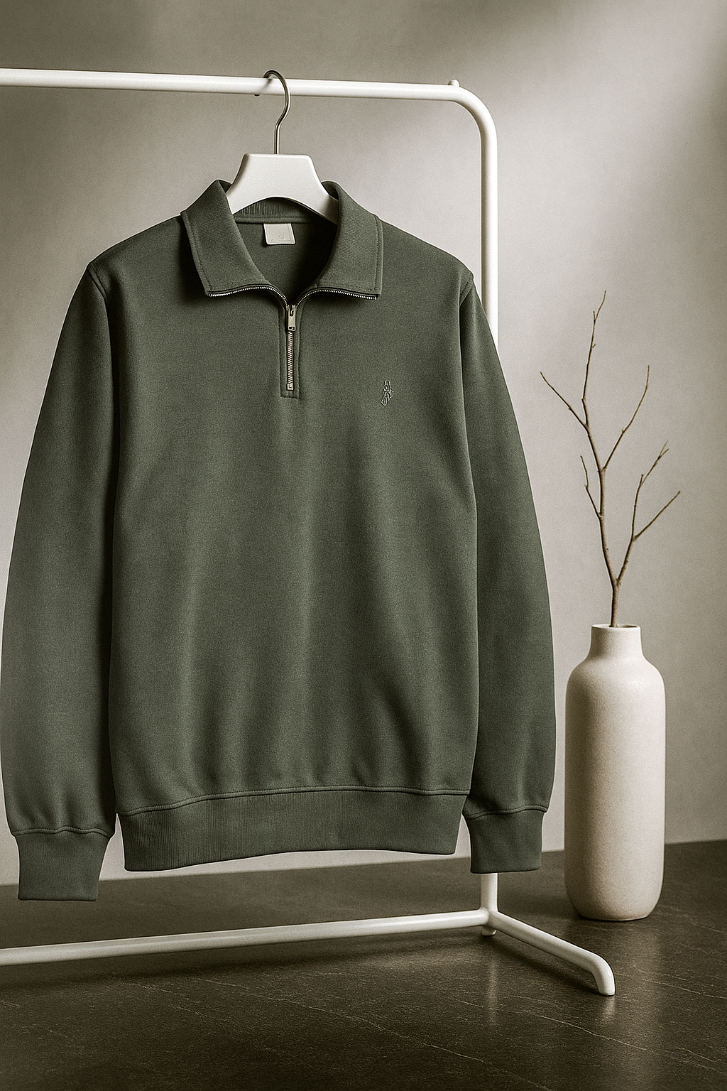 100402 سبز نیم زیپ 100402 سبز - Image 1