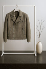 کت چرم 5898 AKOMOD عسلی