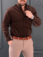 پیراهن 030804 مخمل شکلاتی