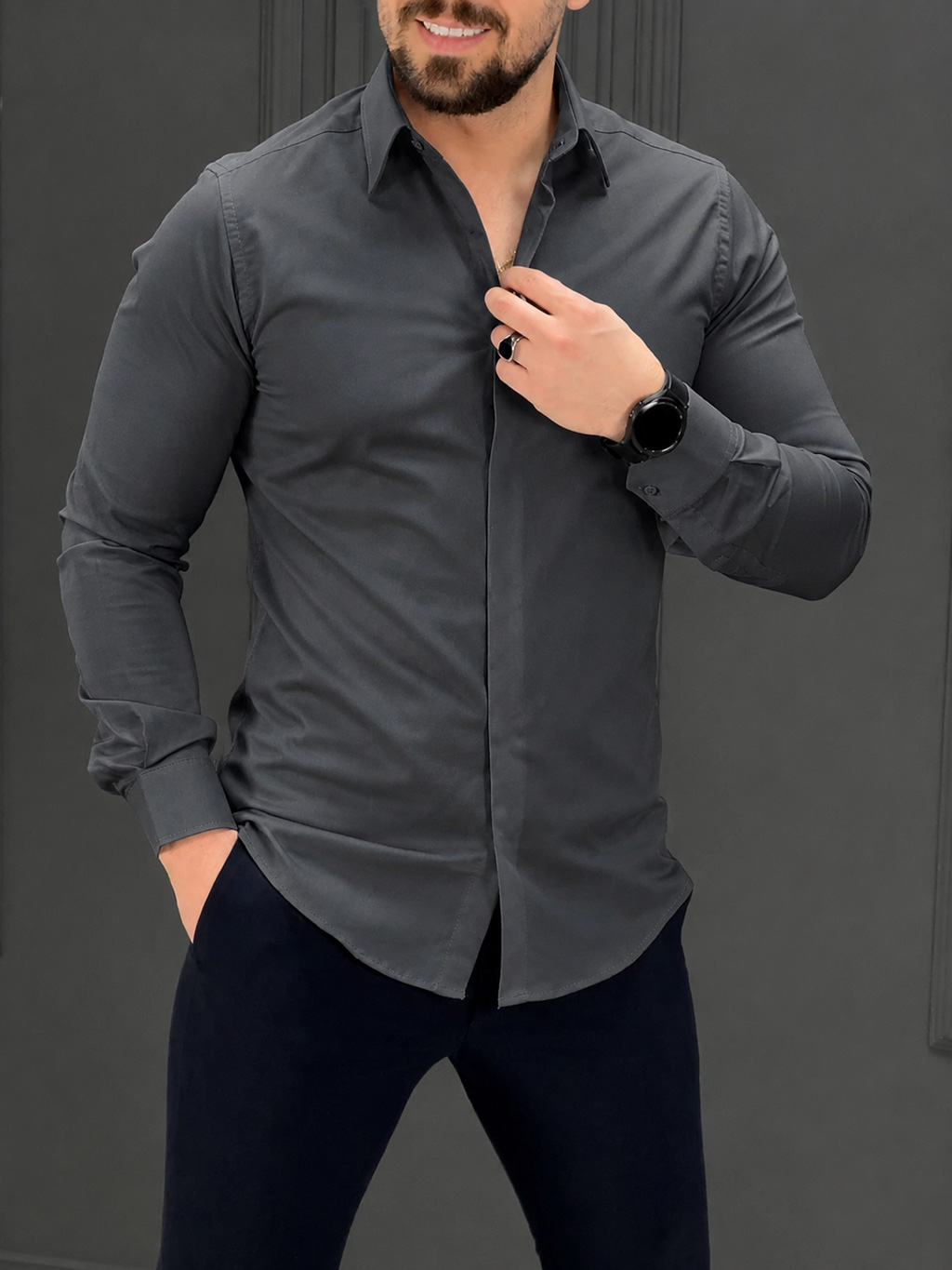 006 پیراهن 270208 آکومد ذغالی - Image 1