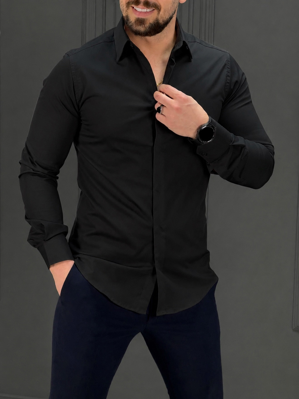05 پیراهن 270208 آکومد مشکی - Image 1