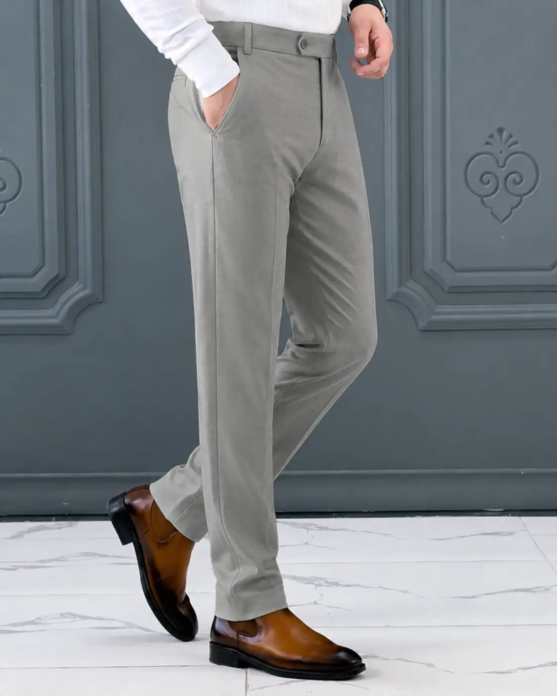 6292 طوسی (2) شلوار 6292 ZARA طوسی - Image 1