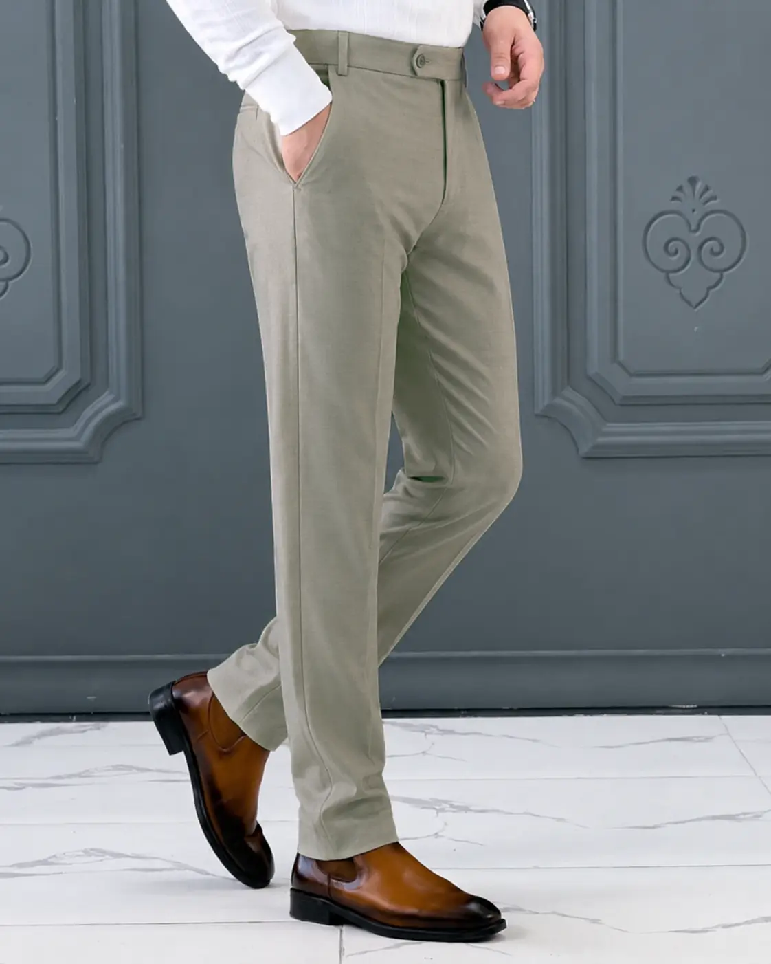 6293 سبز (1) شلوار 6293 ZARA زیتونی - Image 1
