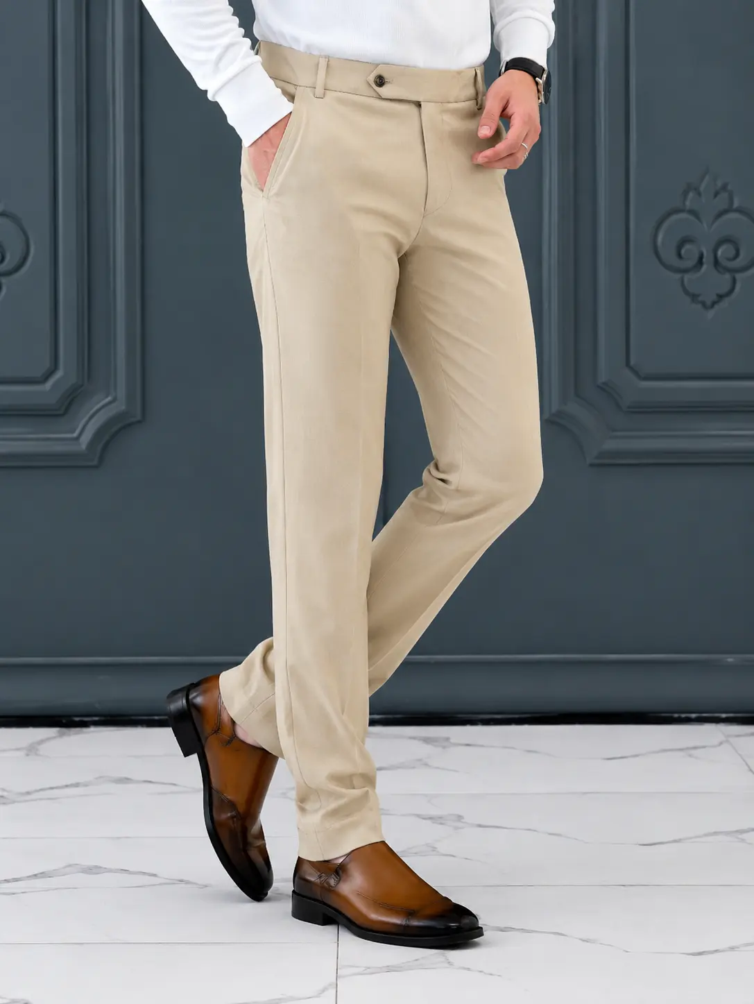 6295 کرم (1) شلوار 6295 ZARA کرم - Image 1