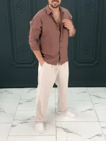 پیراهن 031642 VICO موکا - Image 3